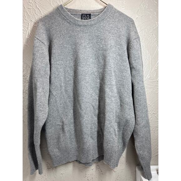 Jos A Bank Executive Collection Gray Lambs Wool Sweater Minimalist Mens Size XL - Picture 2 of 5